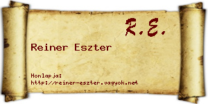 Reiner Eszter névjegykártya