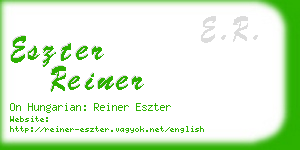 eszter reiner business card